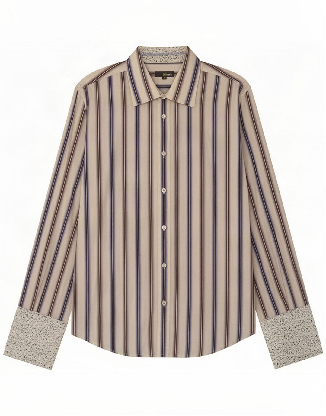 Camicia da uomo Peter Werth in cotone a righe bianche medie