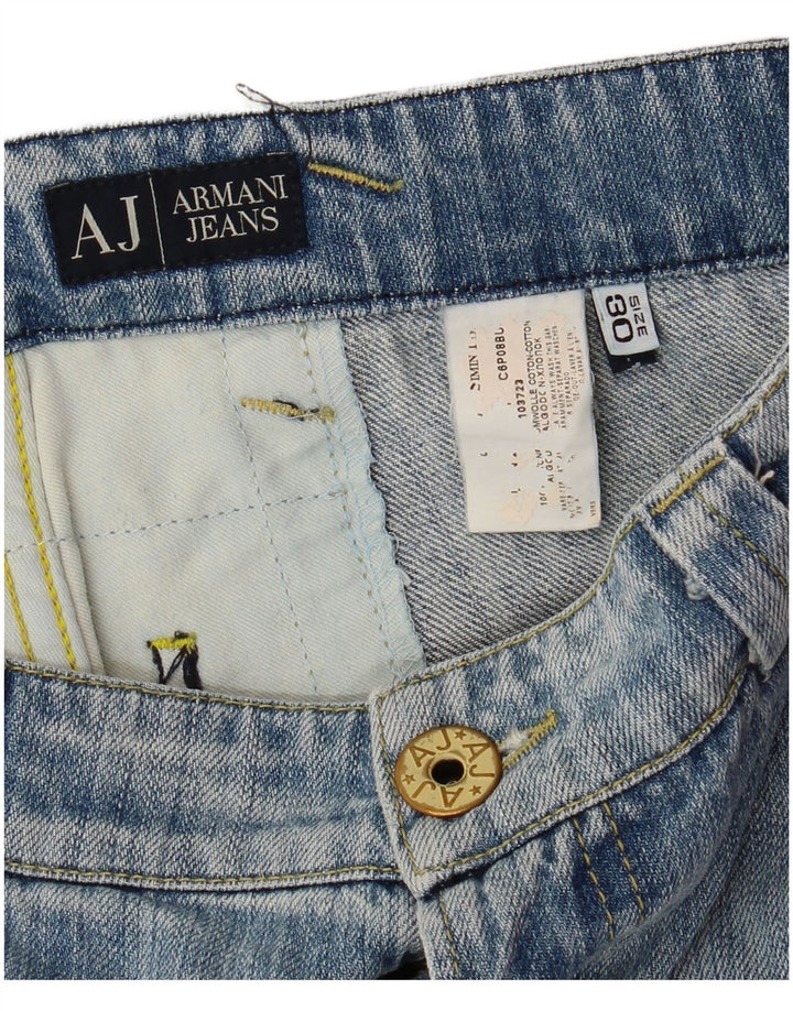 Pantaloncini di jeans da uomo ARMANI W30 cotone blu medio