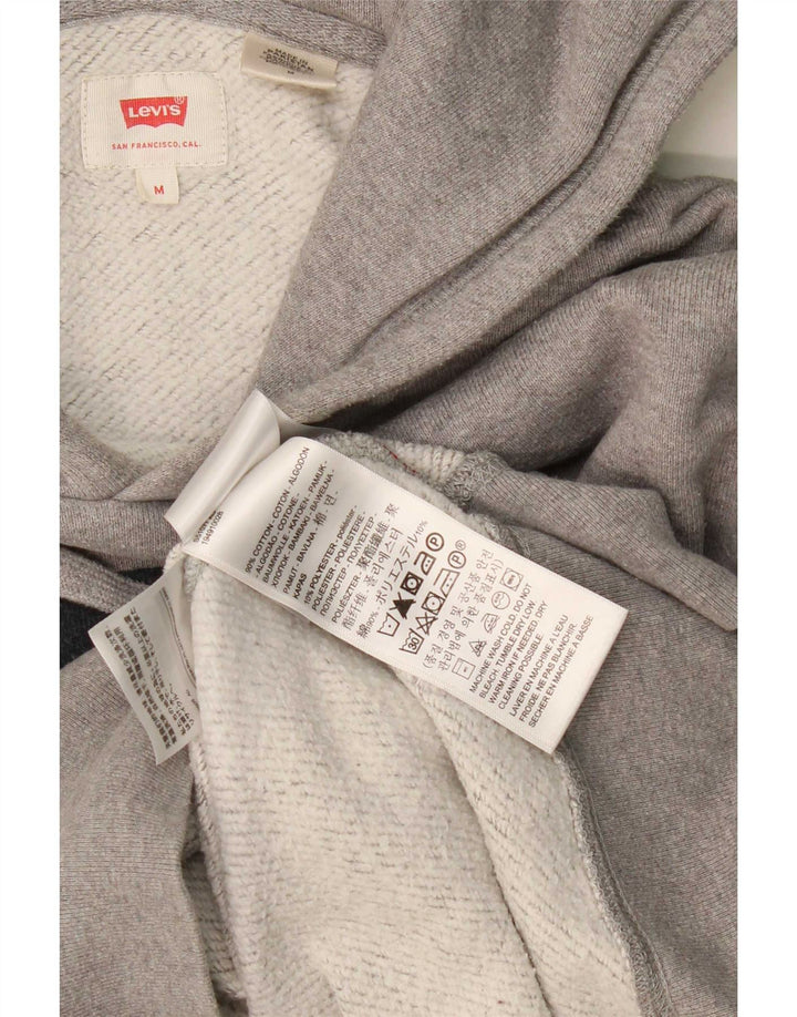 Maglione con cappuccio grafico da uomo Levi's in cotone chiazzato grigio medio