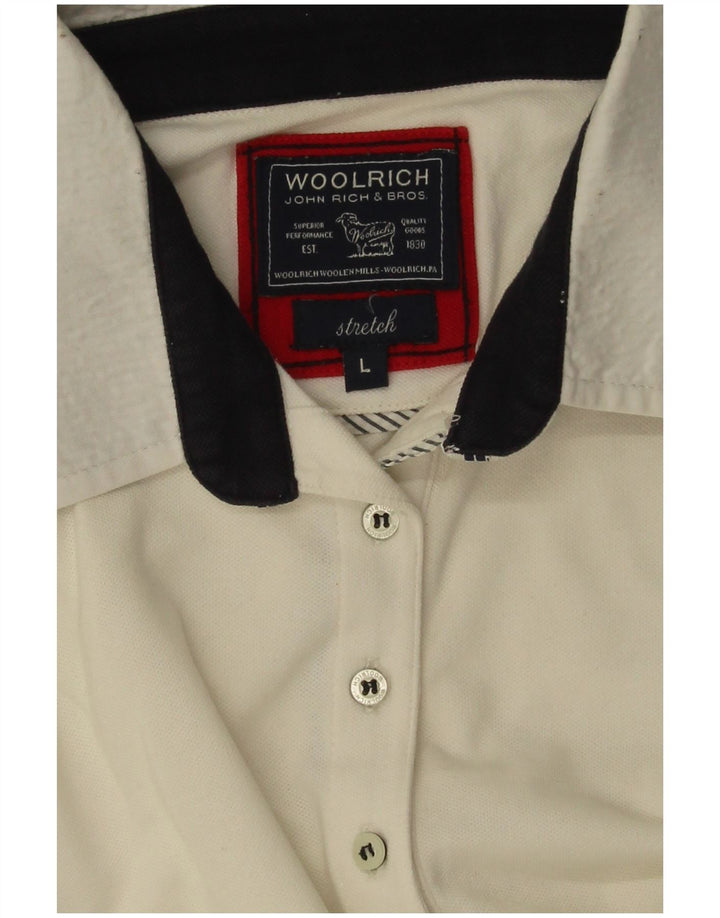 Polo da donna Woolrich UK 14 grande bianco sporco