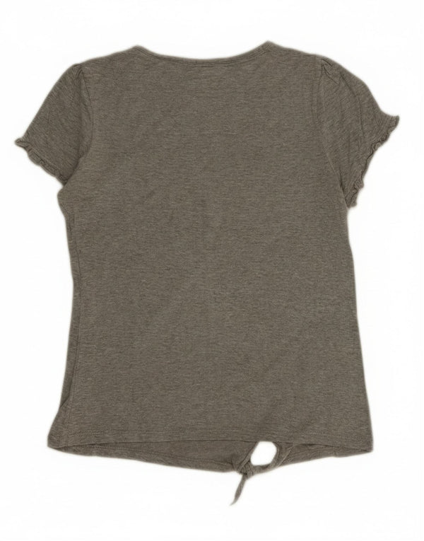 T-shirt grafica per ragazze Champion Top 11-12 anni Large in cotone mélange grigio