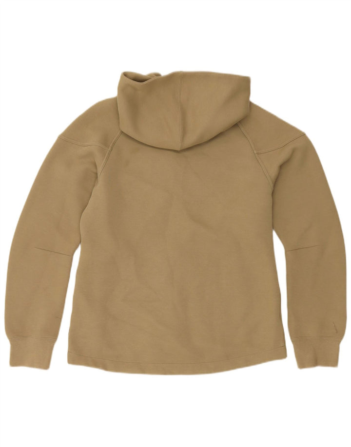 Felpa con cappuccio e zip Nike da uomo in cotone kaki medio