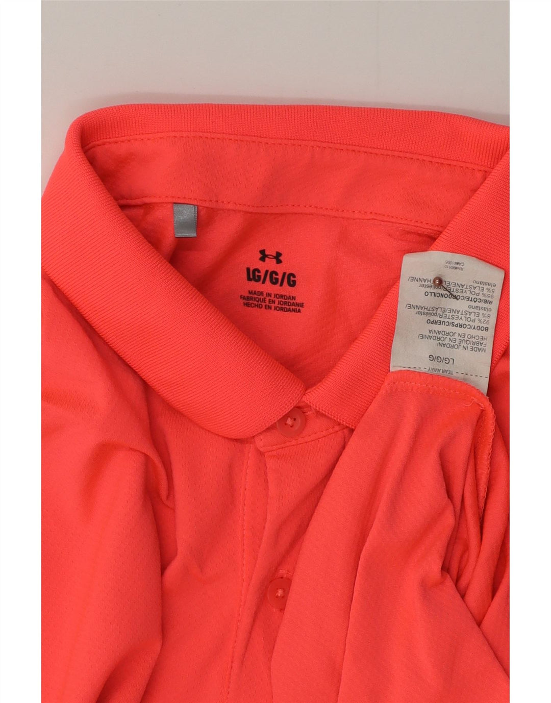 Polo da uomo UNDER ARMOUR grande rosa in poliestere