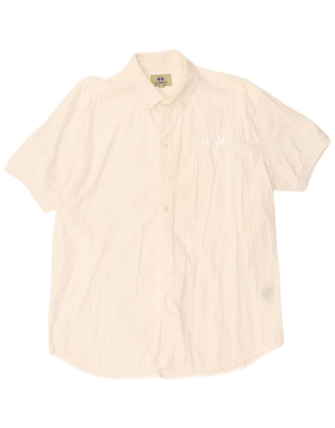 LA MARTINA Maglia pullover a maniche corte da uomo Buenos Aires XL bianca