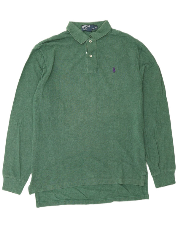 POLO RALPH LAUREN Polo da uomo a manica lunga in cotone verde medio