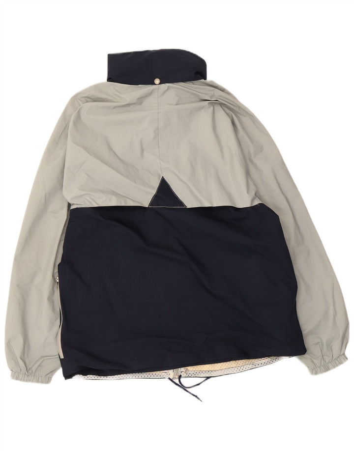 Giacca antipioggia da uomo con cappuccio K-Way UK 38 Medium Navy Blue Colourblock Poliestere