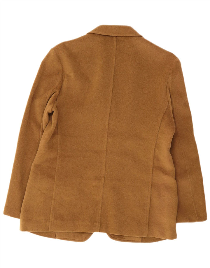 Giacca blazer da donna a 3 bottoni Cerruti UK 16 grande poliestere marrone