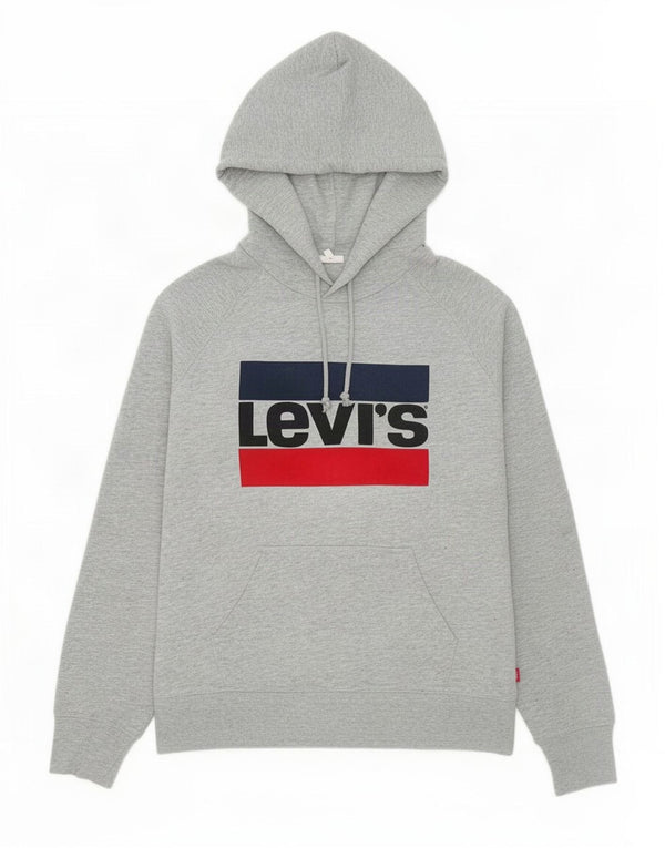 Maglione con cappuccio grafico da uomo Levi's piccolo in cotone grigio