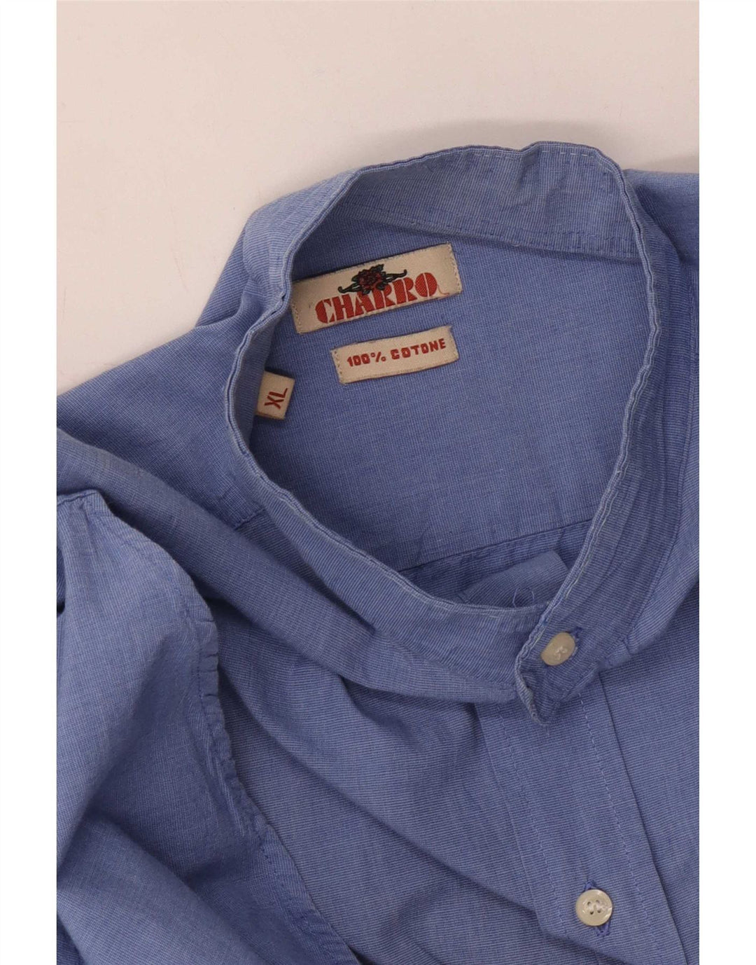 Camicia da uomo Charro XL in cotone blu
