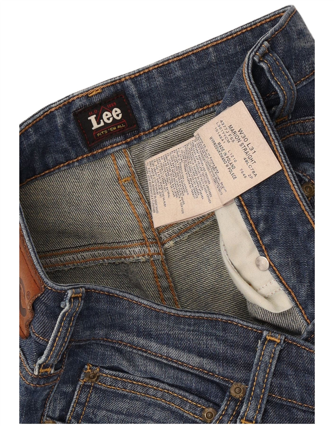 Jeans dritti da uomo Lee Marion W30 L31 cotone blu