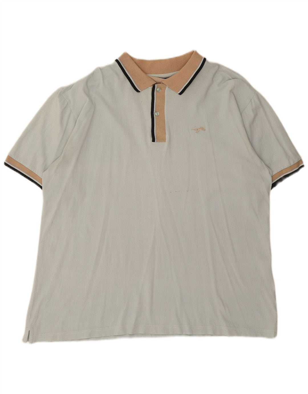 LOTTO Mens Polo Shirt 2XL Blue Cotton