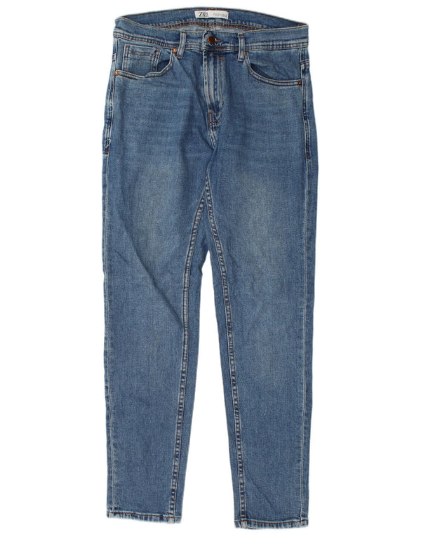 Jeans slim da uomo Zara EU 42 Large W32 L30 Blu