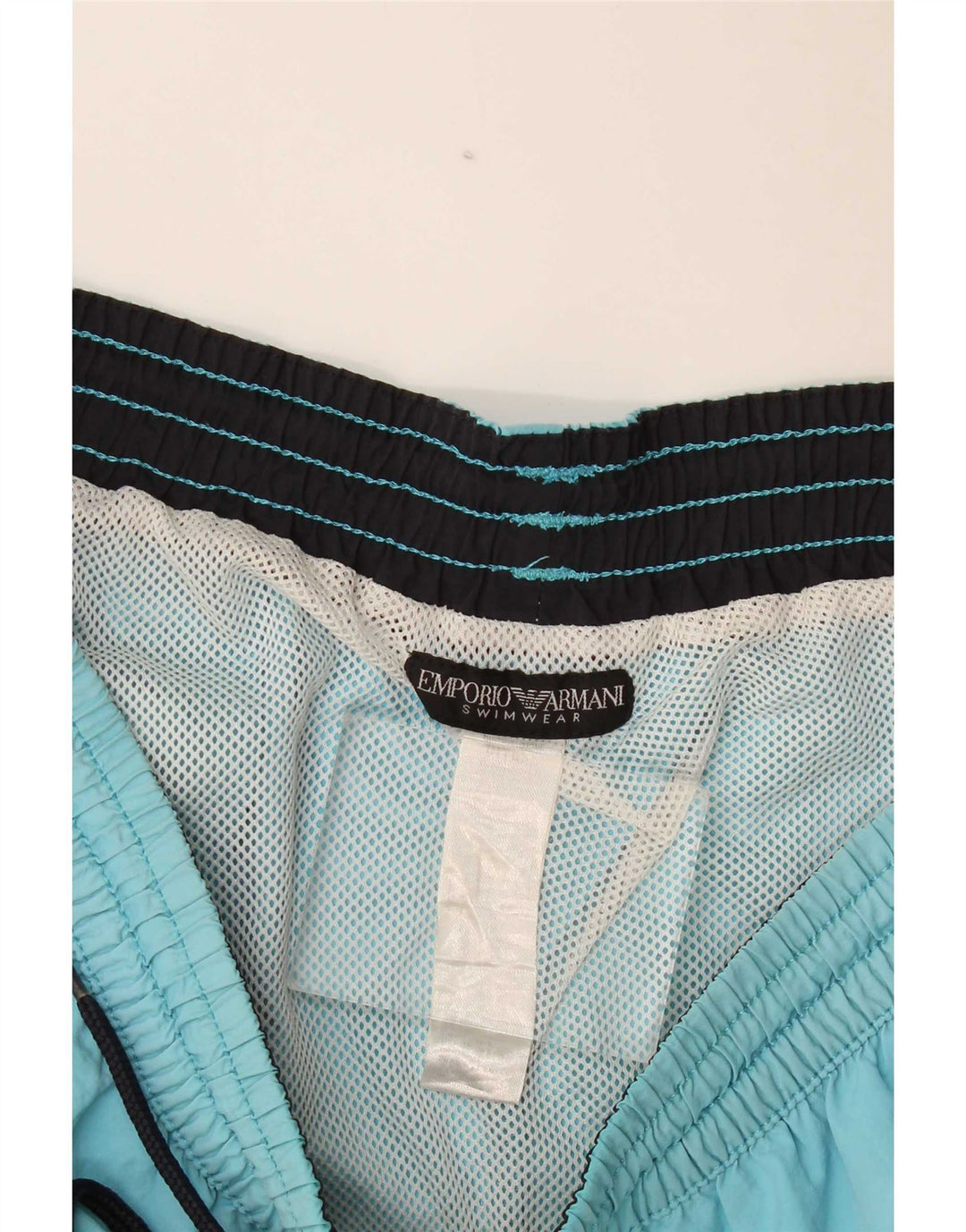 Pantaloncini da bagno da uomo Emporio Armani blu medio