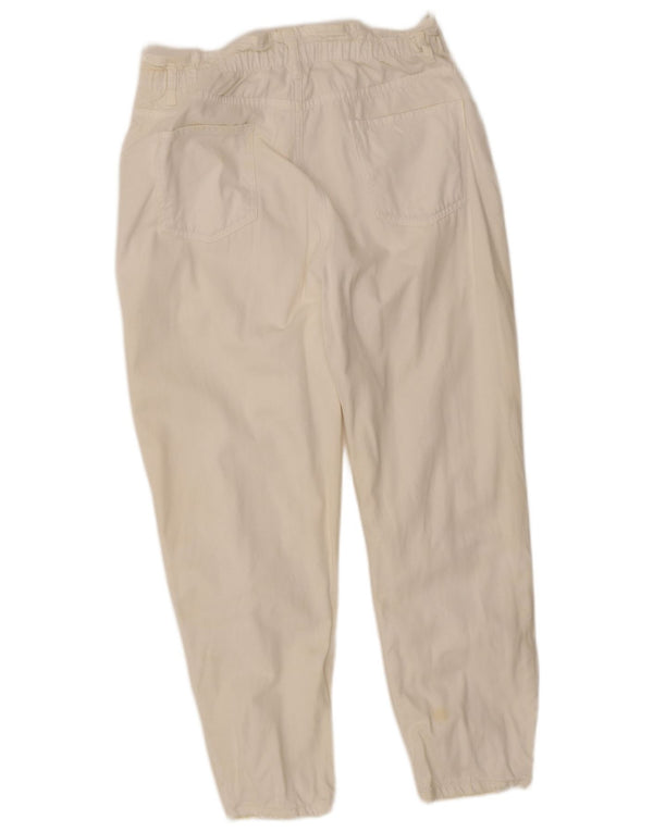 Jeans affusolati a vita alta da donna Zara EU 42 Large W32 L26 Bianco