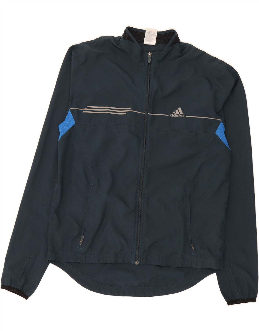 ADIDAS Mens Clima Proof Tracksuit Top Jacket Medium Blue Polyester Vintage Adidas and Second-Hand Adidas from Messina Hembry 