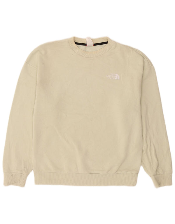 Felpa da donna The North Face Jumper UK 14 cotone bianco sporco medio
