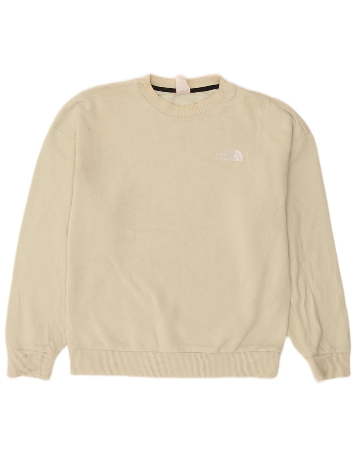 Felpa da donna The North Face Jumper UK 14 cotone bianco sporco medio