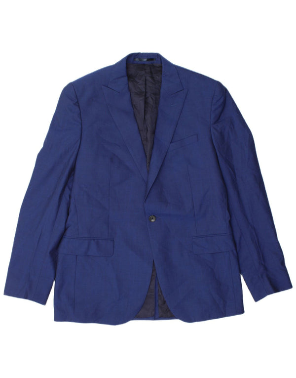 Giacca blazer da uomo a 1 bottone Reiss UK 40 grande lana blu