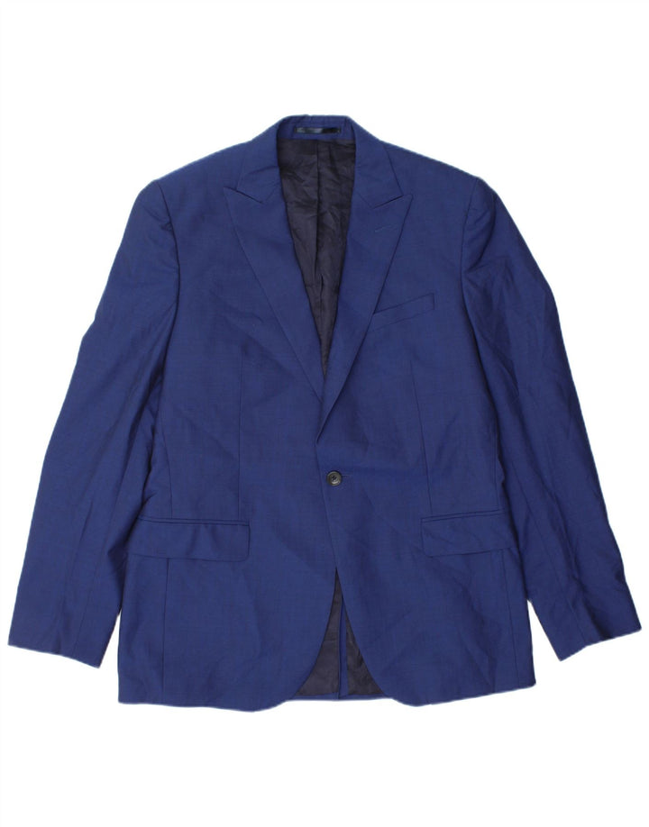 Giacca blazer da uomo a 1 bottone Reiss UK 40 grande lana blu