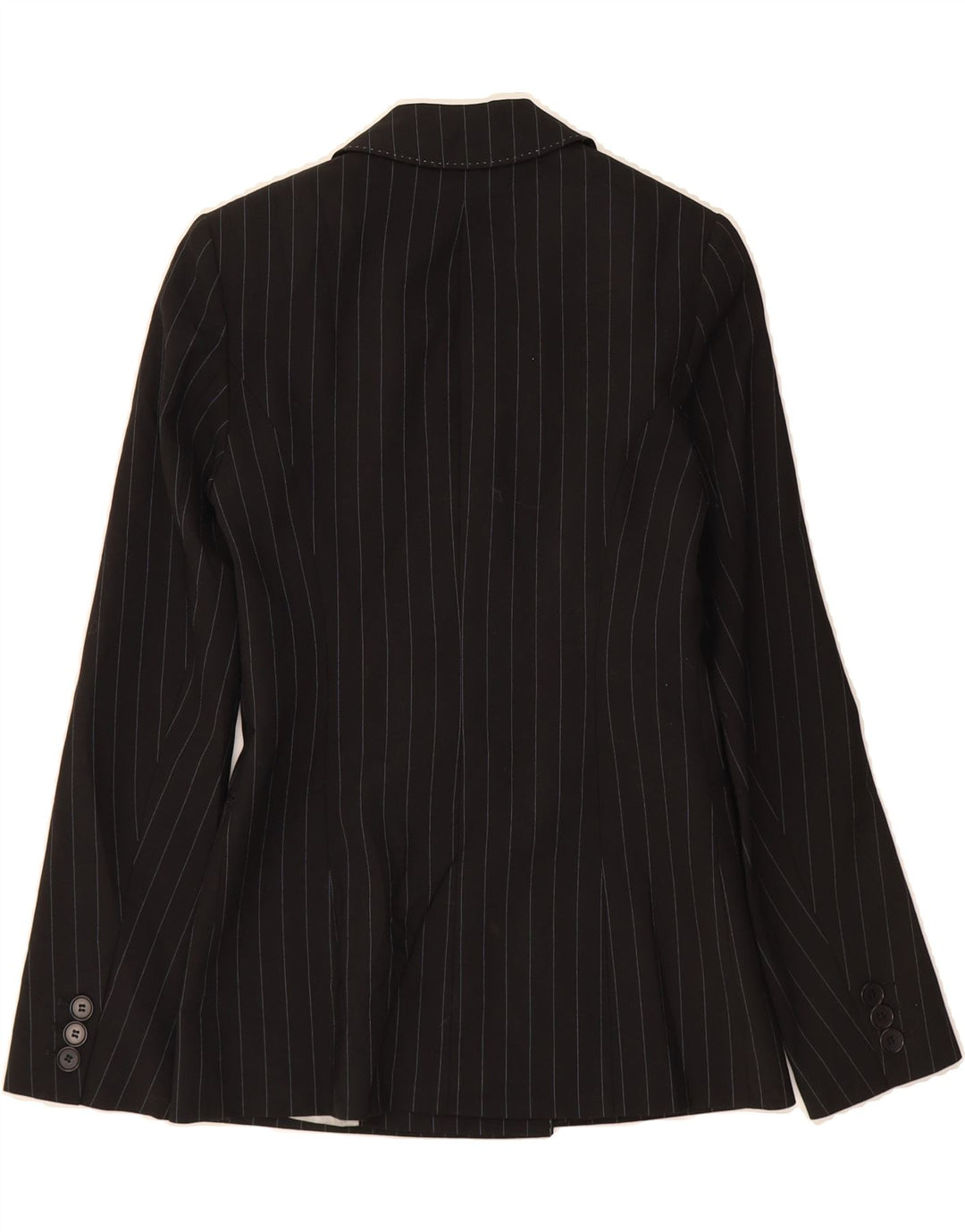 KAREN MILLEN Womens Blazer Jacket UK 8 Small Black Pinstripe Vintage Karen Millen and Second-Hand Karen Millen from Messina Hembry 