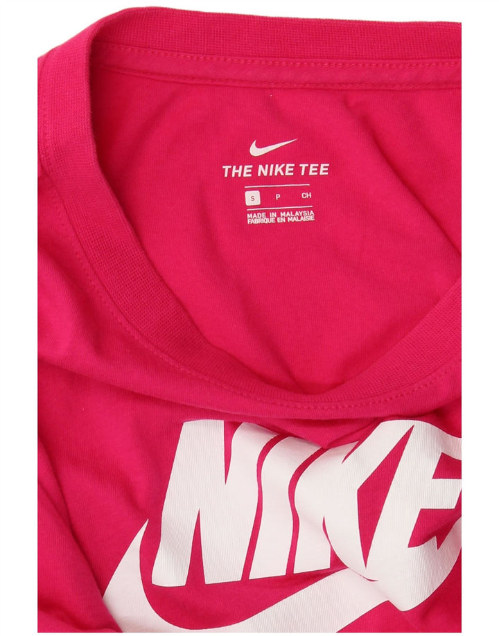 T-shirt grafica oversize corta Nike da donna UK 10 piccola rosa