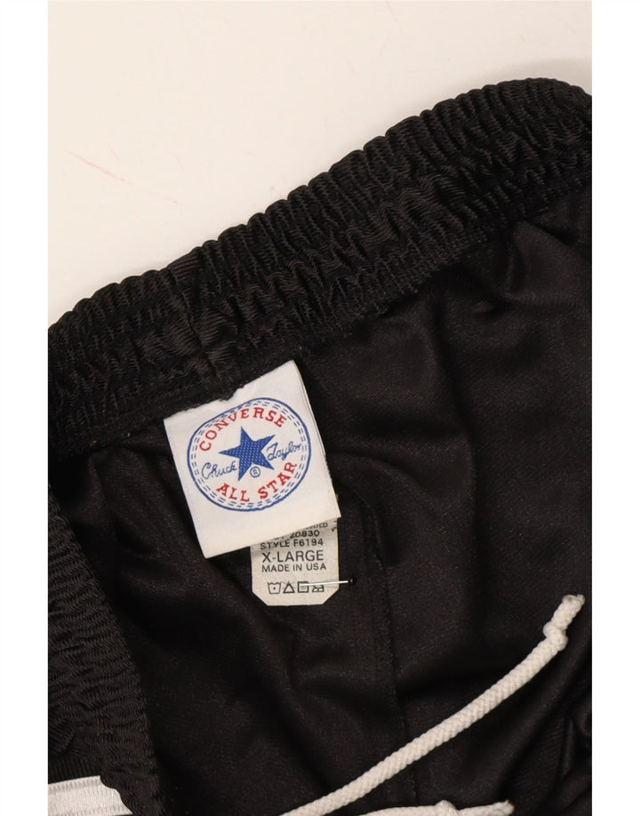 CONVERSE Mens Chuck Taylor Tracksuit Trousers XL  Black Polyester Vintage Converse and Second-Hand Converse from Messina Hembry 