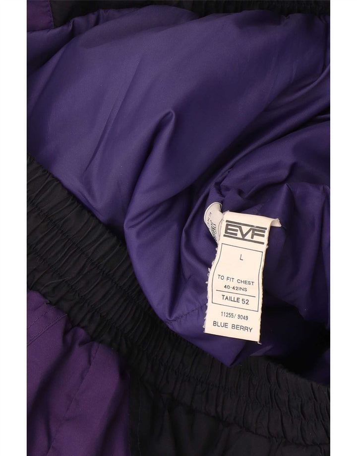 Giacca da sci con cappuccio da uomo EVF UK 40 Large Viola Colourblock Poliestere