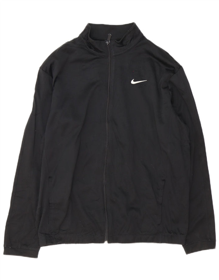 Giacca da tuta NIKE Therma-Fit da uomo, grande, in poliestere nero