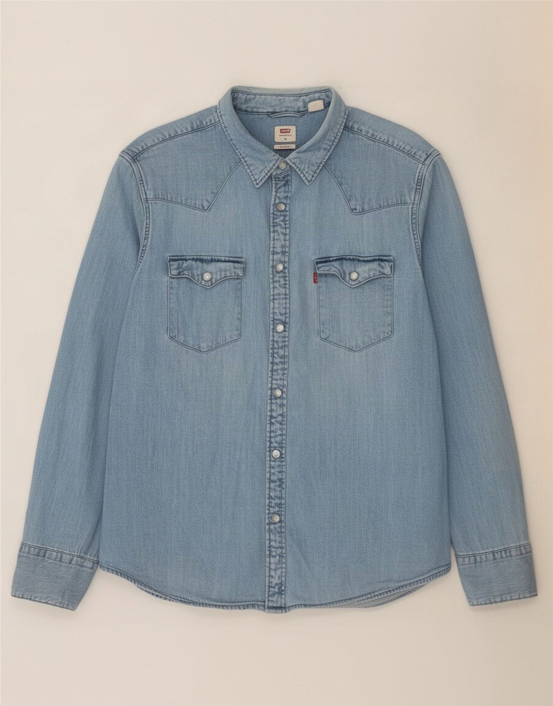 Camicia in denim vestibilità standard da uomo Levi's XL blu