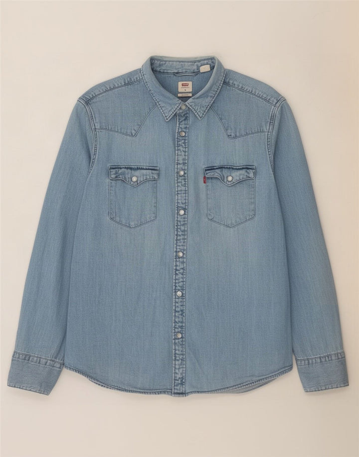 Camicia in denim vestibilità standard da uomo Levi's XL blu