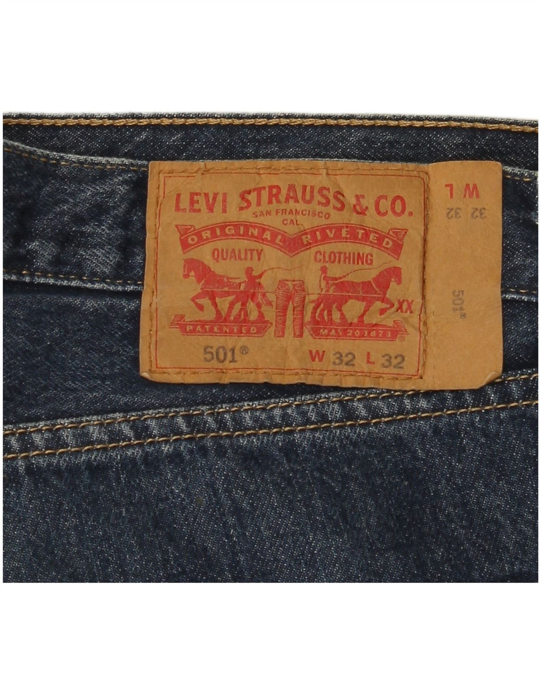 LEVI'S Jeans dritti da uomo 501 W32 L29 cotone blu