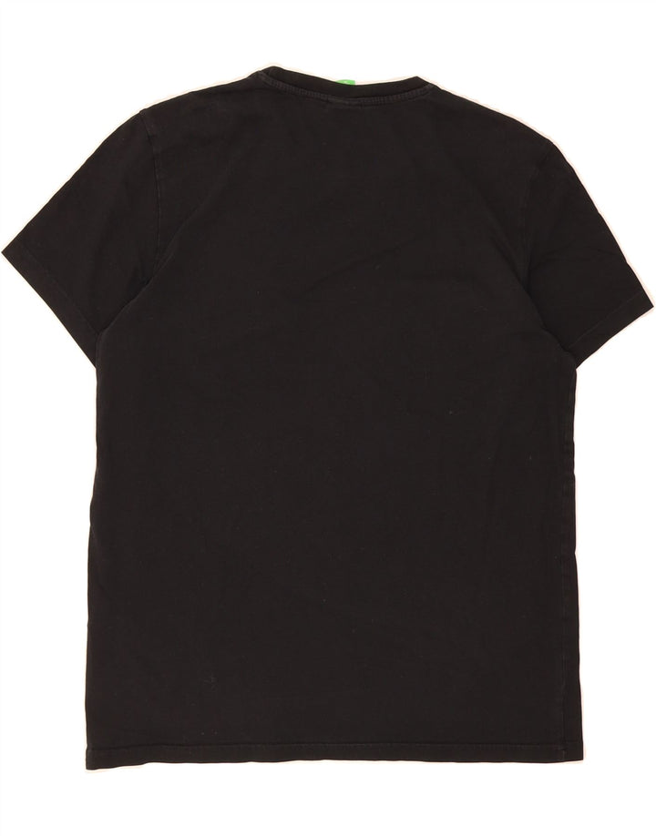 ERIMA Mens Graphic T-Shirt Top Medium Black Cotton Vintage Erima and Second-Hand Erima from Messina Hembry 