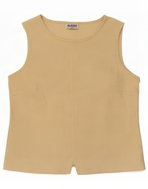 Glaser Canotta da donna UK 14 Poliestere beige medio