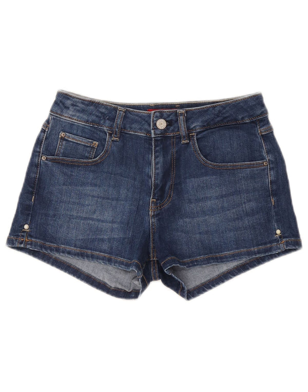 Pantaloncini di jeans da donna Guess W26 piccoli in poliestere blu