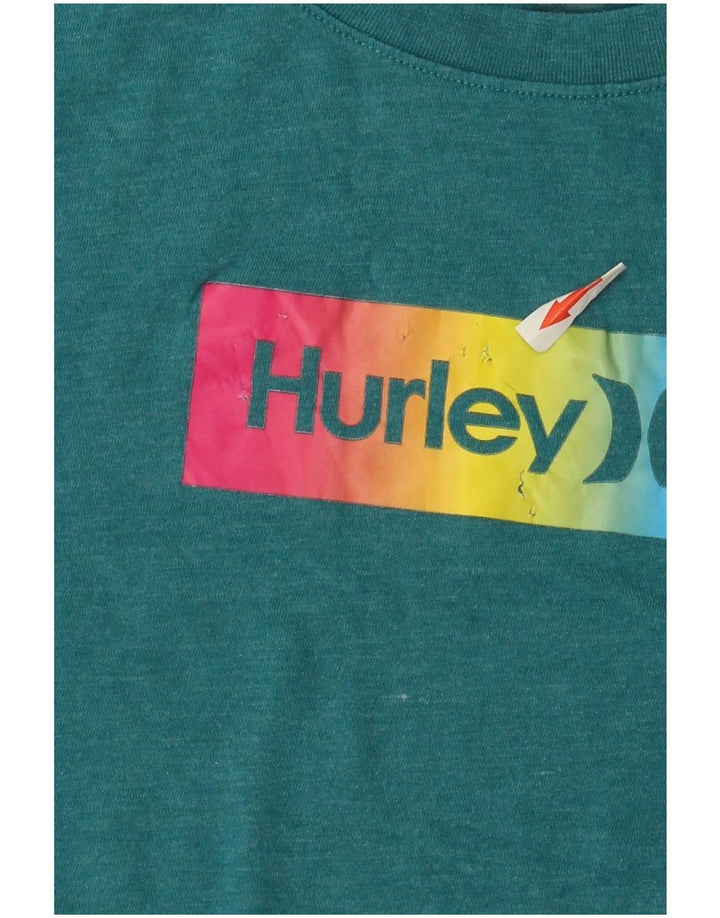 T-shirt grafica per ragazzi Hurley Top 11-12 anni Verde medio