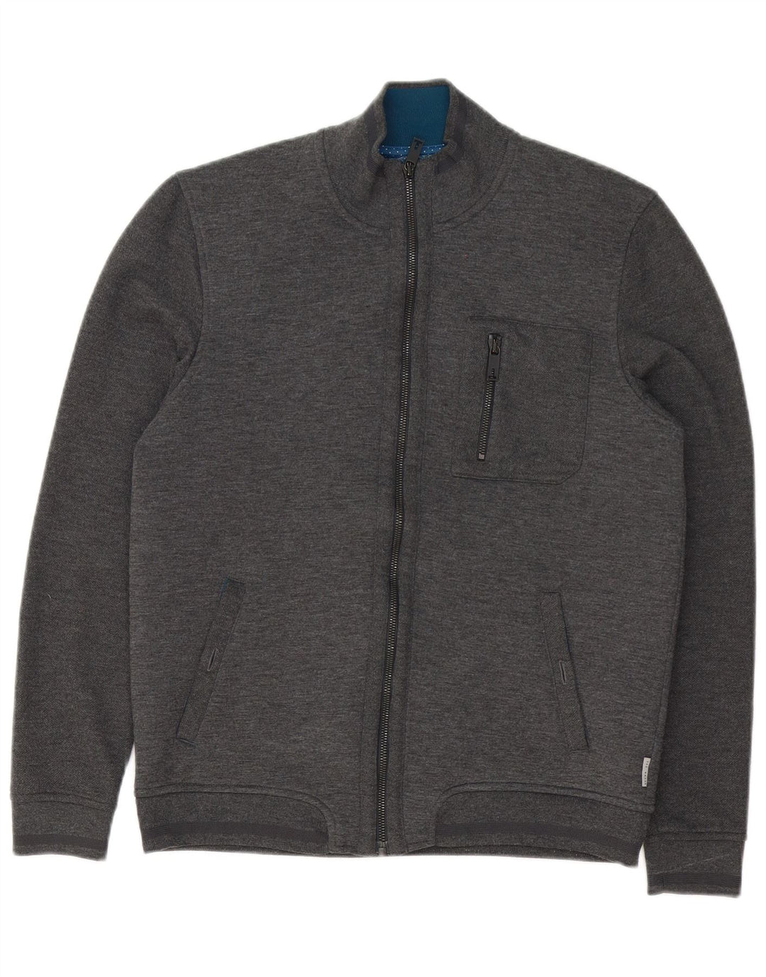 Giacca da ginnastica da uomo Ted Baker taglia 3 in poliestere grigio medio