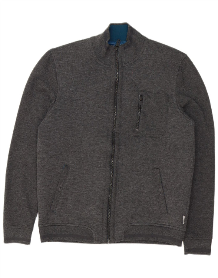 Giacca da ginnastica da uomo Ted Baker taglia 3 in poliestere grigio medio