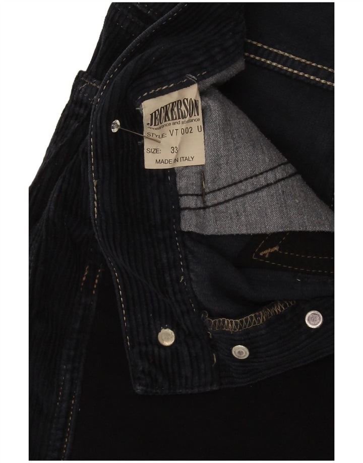 Pantaloncini di velluto a coste da uomo Jeckerson W33 cotone blu navy medio