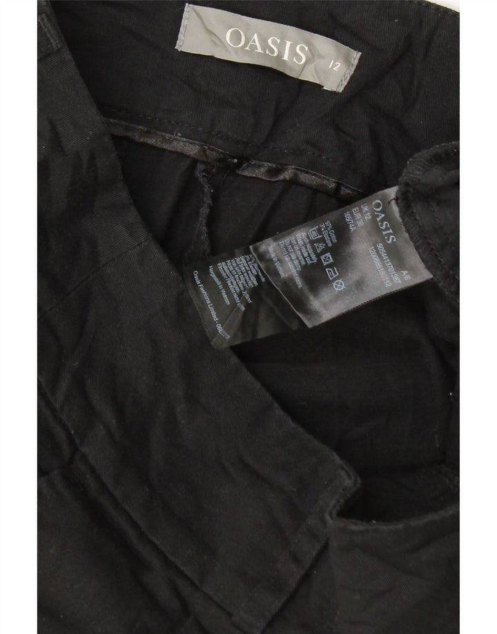 Pantaloncini chino da donna Oasis UK 12 medi W32 cotone nero