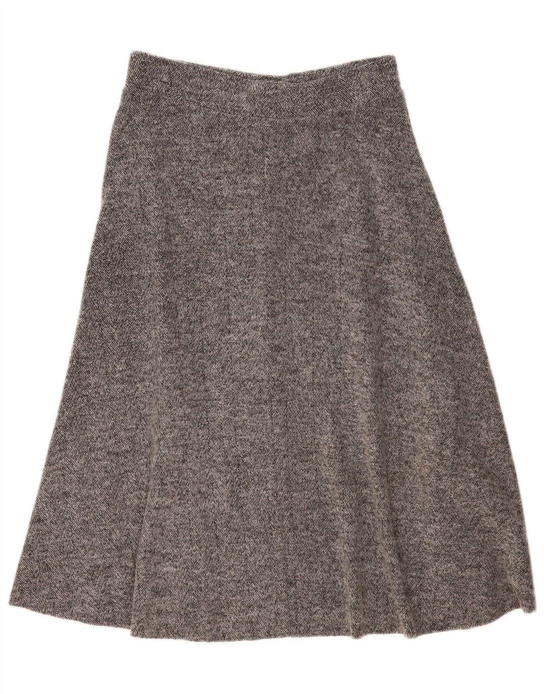 Gonna midi a trapezio da donna Zara grande W32 grigia a spina di pesce