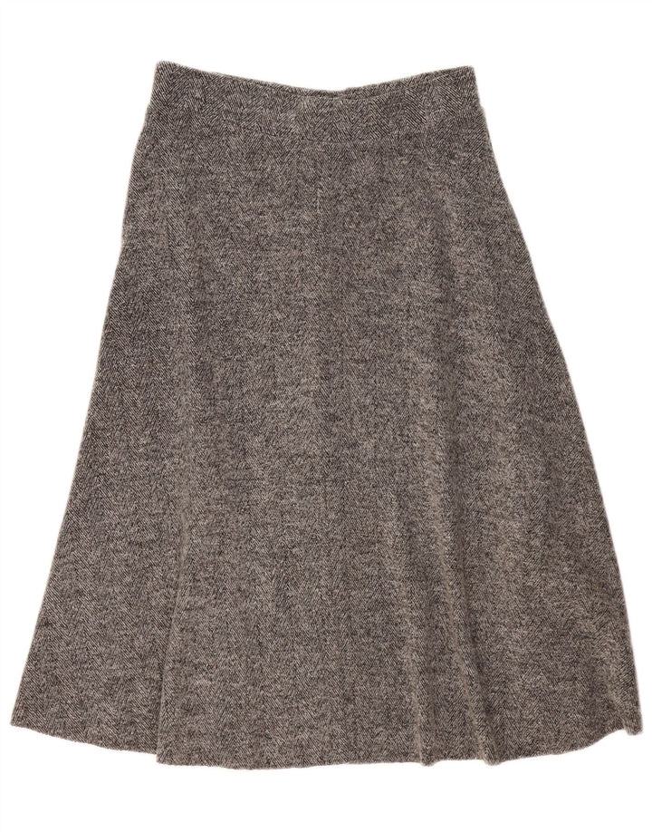Gonna midi a trapezio da donna Zara grande W32 grigia a spina di pesce
