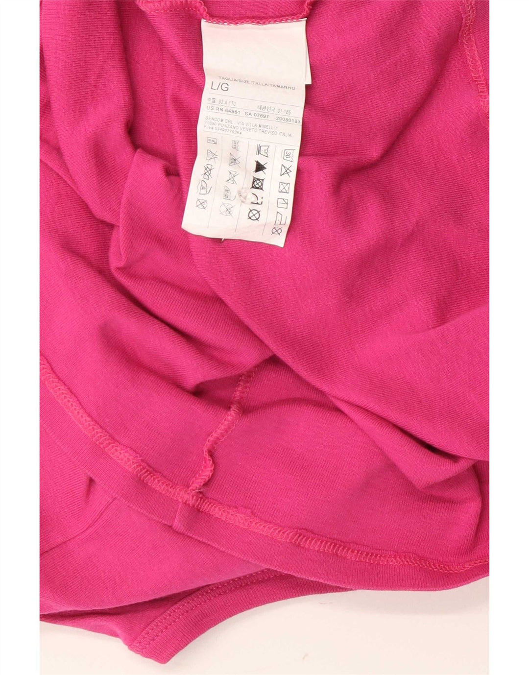 Canotta da donna Benetton UK 14 grande cotone rosa