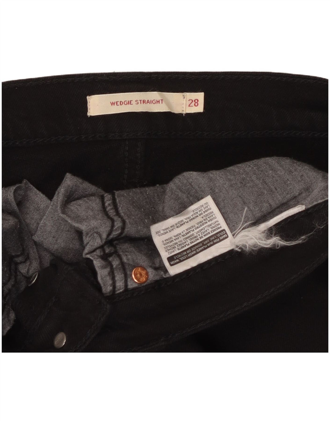 Jeans dritti Wedgie da donna Levi's W28 L26 neri