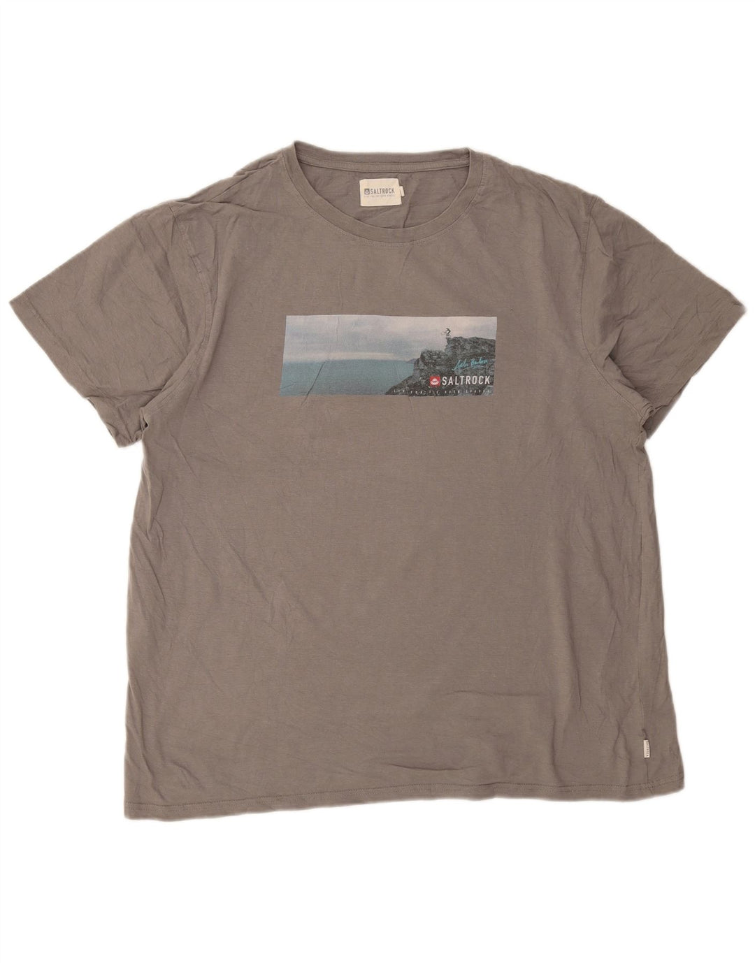 T-shirt grafica da uomo Saltrock Top 2XL cotone grigio