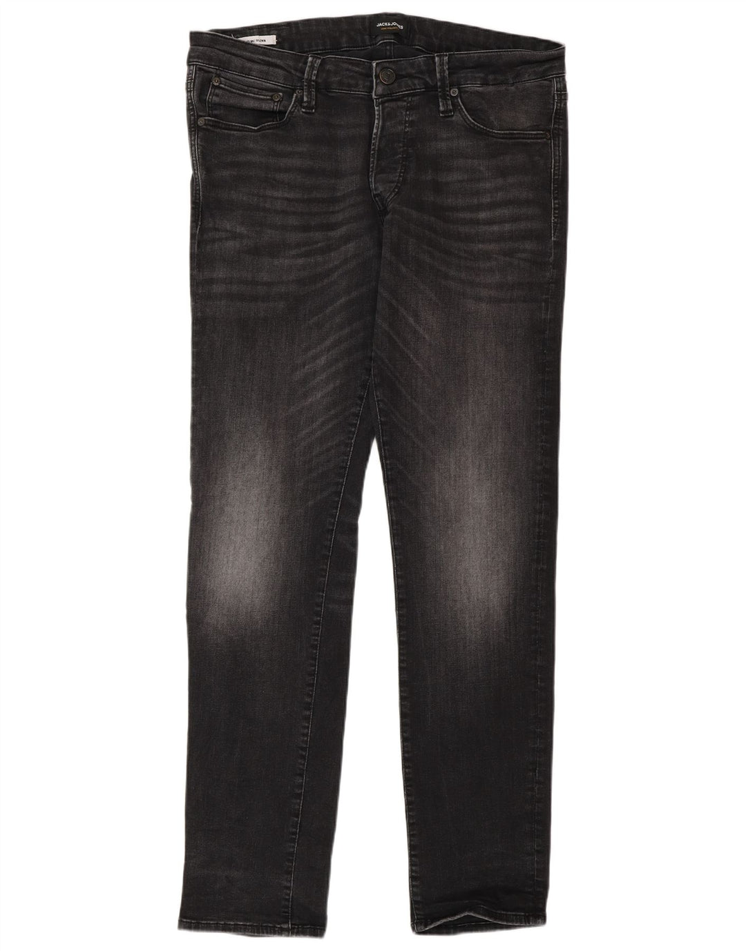 Jack & Jones Uomo GLENN Slim Jeans W34 L32 Cotone Grigio