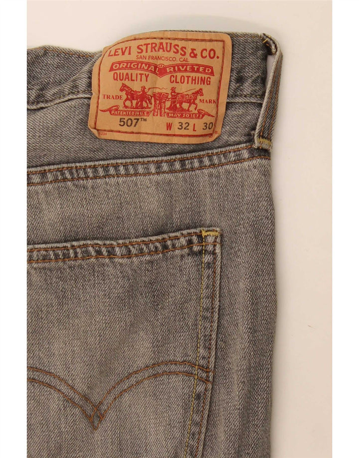 Levi's Uomo 507 Slim Bootcut Jeans W32 L30 Crosta Grigia
