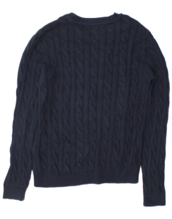 Crew Clothing Maglione da donna con scollo a barca UK 14 Grande cotone blu navy