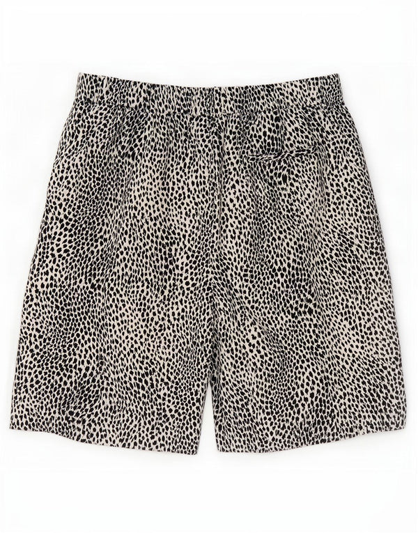 Pantaloncini chino da donna Marks & Spencer UK 16 Large W34 Nero Stampa animalier