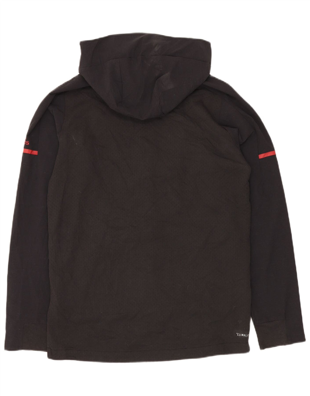 Maglione con cappuccio e zip da uomo ADIDAS poliestere nero medio