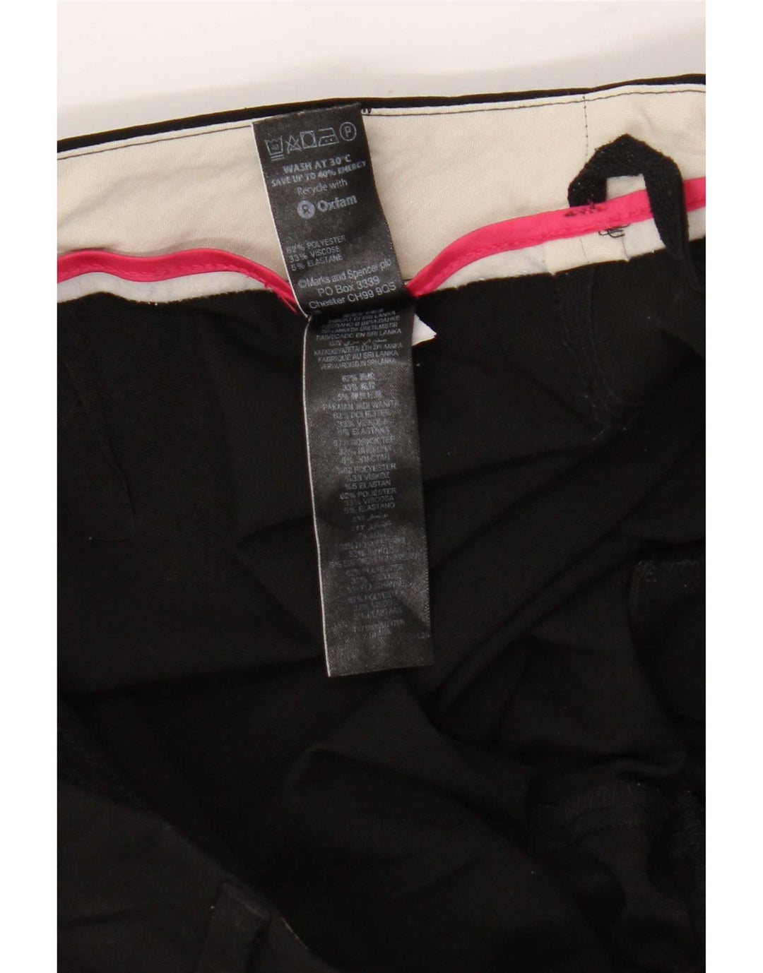 Pantaloni chino bootcut da donna Marks & Spencer UK 14 Large W36 L27 Neri
